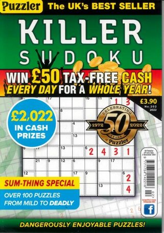 Puzzler Killer Sudoku Magazine