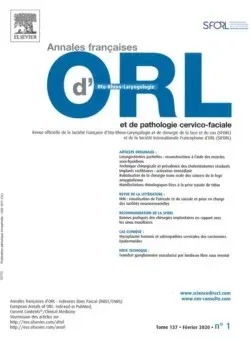 Annales d'otolaryngologie et de chirurgie cervico faciale (Francês)