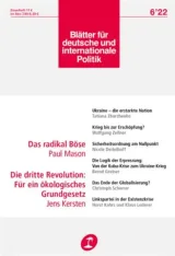 Blätter Für und Internationale Politik (Alemão) 1