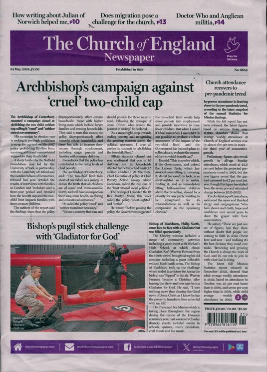 Church of England Newspaper Magazine