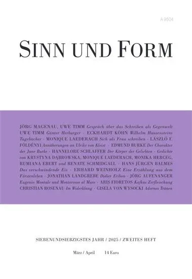 Sinn und Form (Alemão)