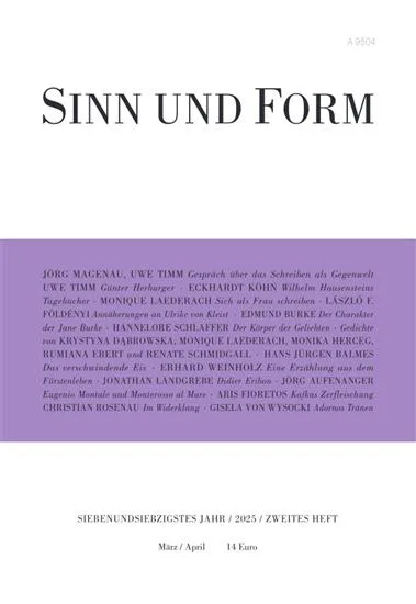 Sinn und Form (Alemão)